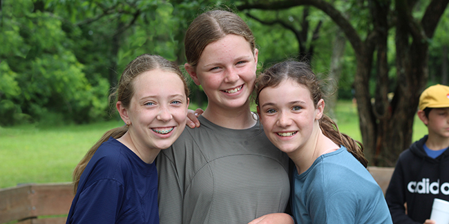 Youthfront campers smile for a photo