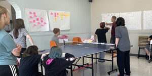 Youth in the Argentine leadership development program brainstorm ideas